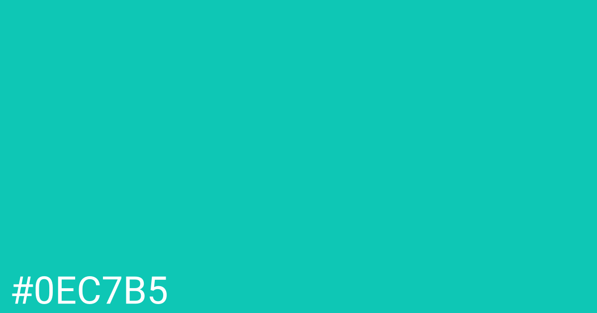 Hex color #0ec7b5 graphic