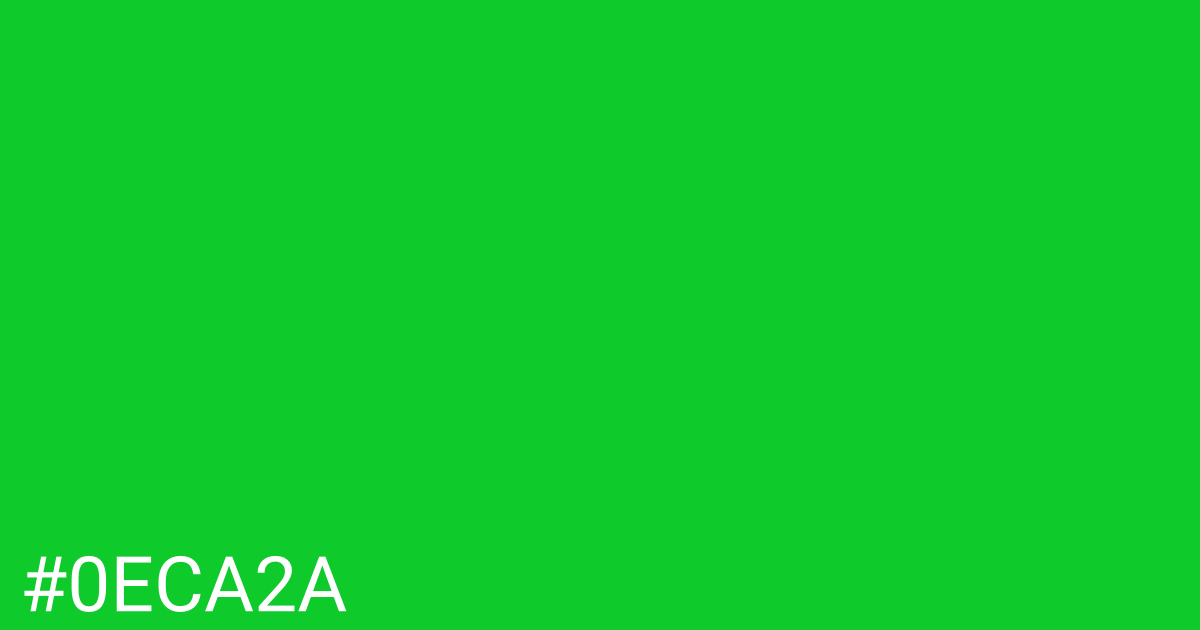 Hex color #0eca2a graphic