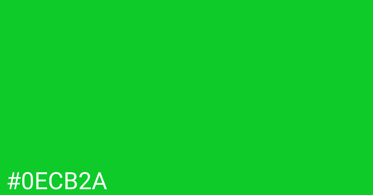 Hex color #0ecb2a graphic