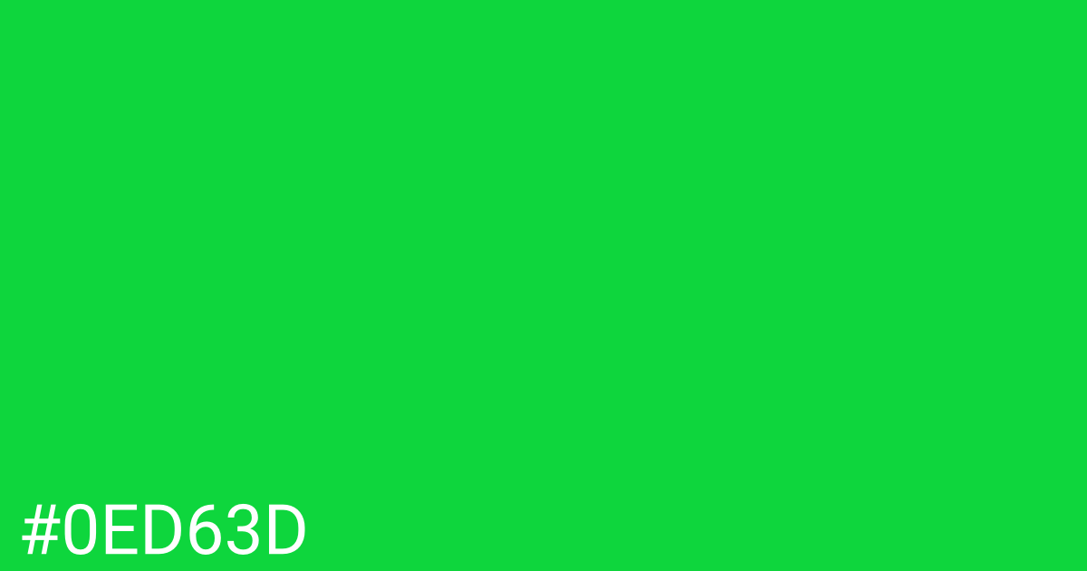 Hex color #0ed63d graphic