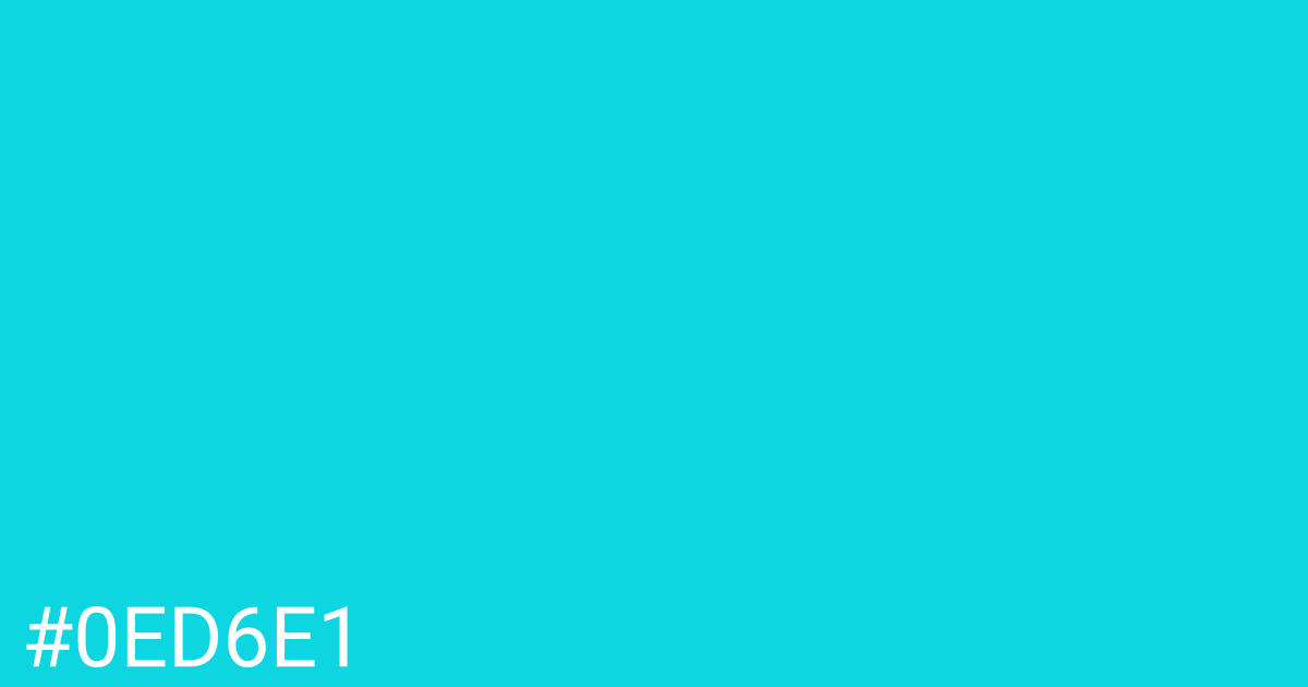 Hex color #0ed6e1 graphic