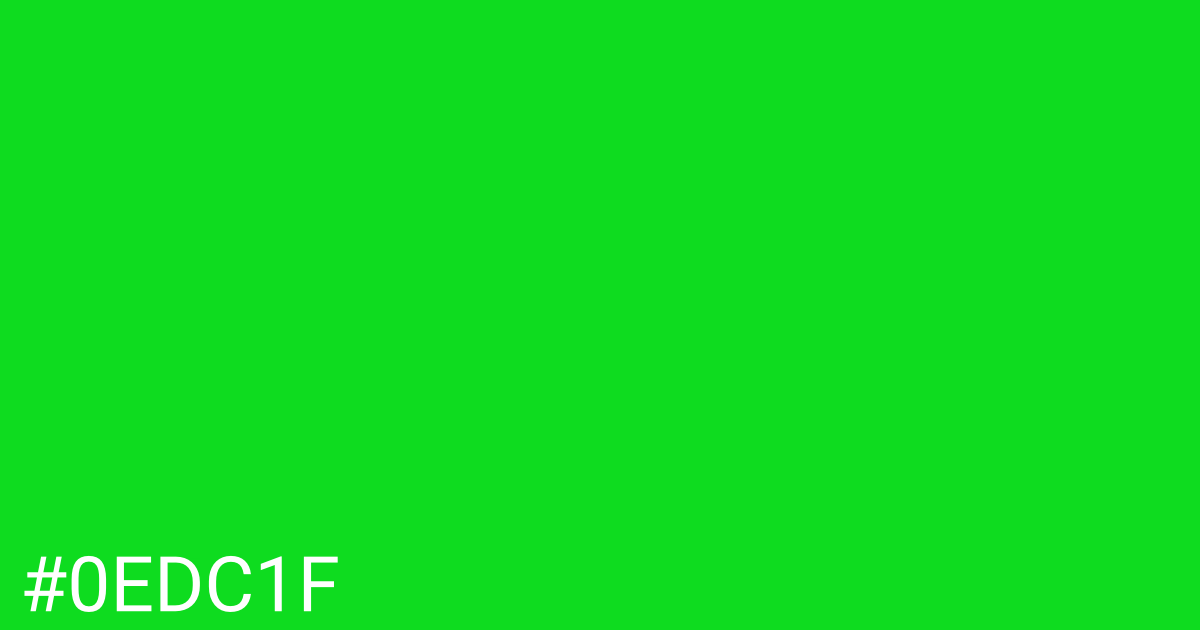 Hex color #0edc1f graphic