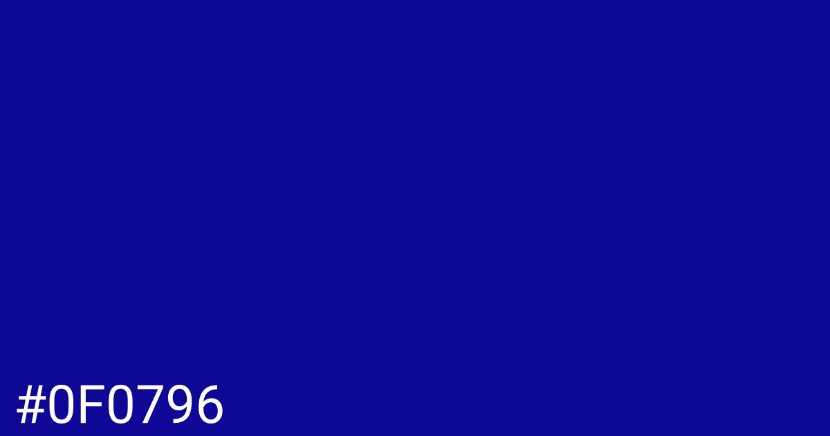 Hex color #0f0796 graphic