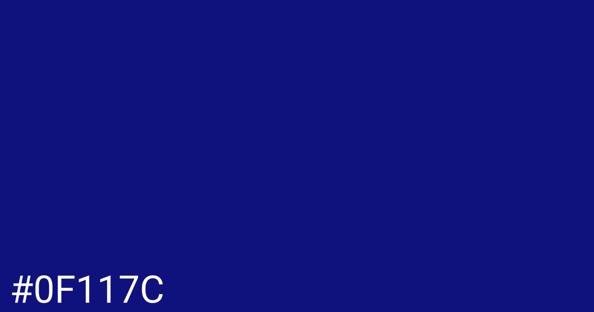 Hex color #0f117c graphic
