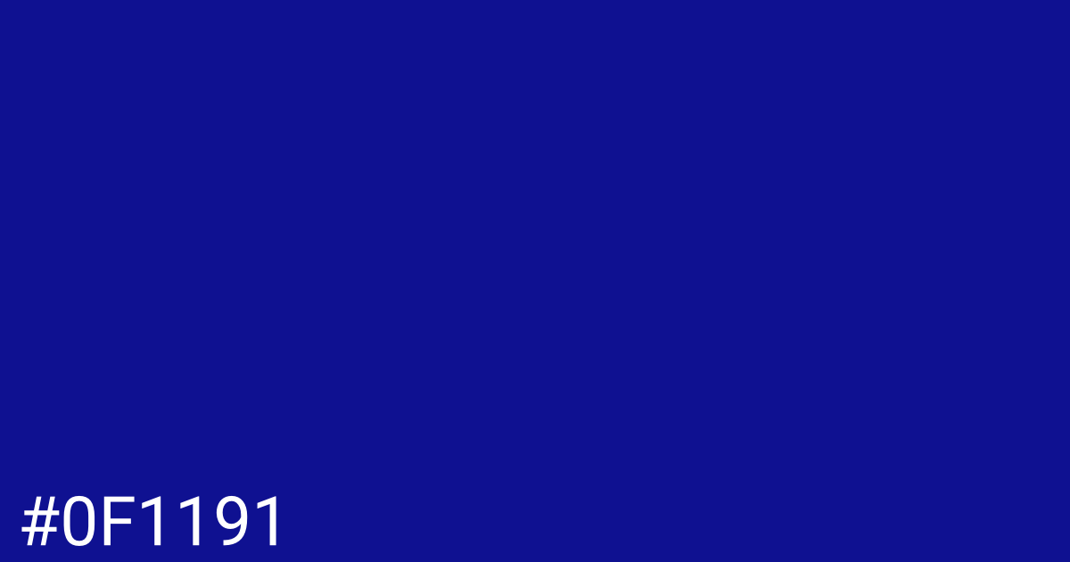 Hex color #0f1191 graphic