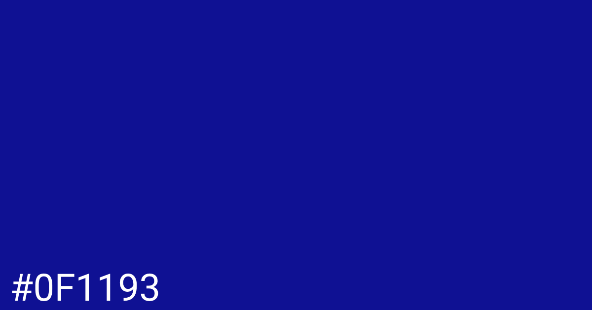 Hex color #0f1193 graphic