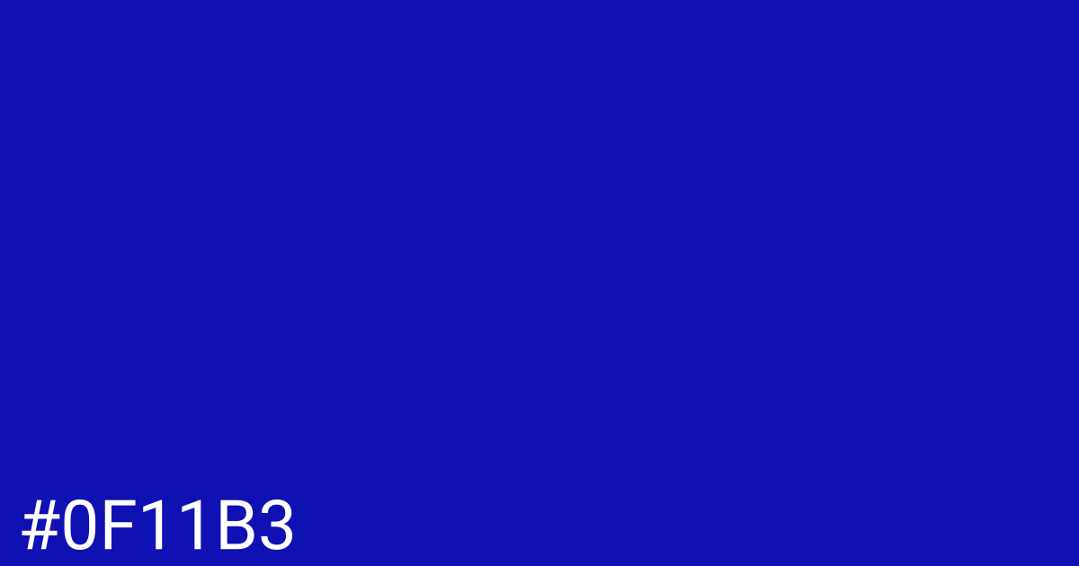 Hex color #0f11b3 graphic