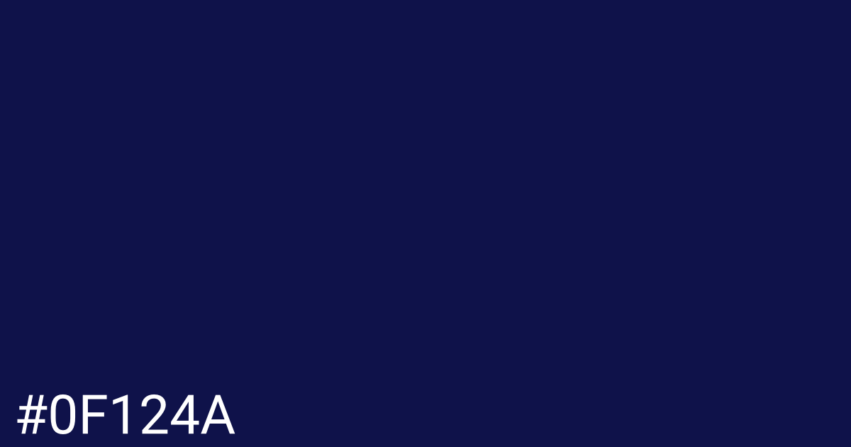 Hex color #0f124a graphic