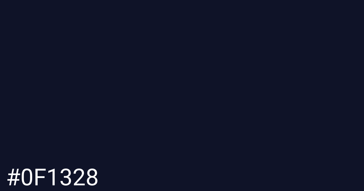 Hex color #0f1328 graphic