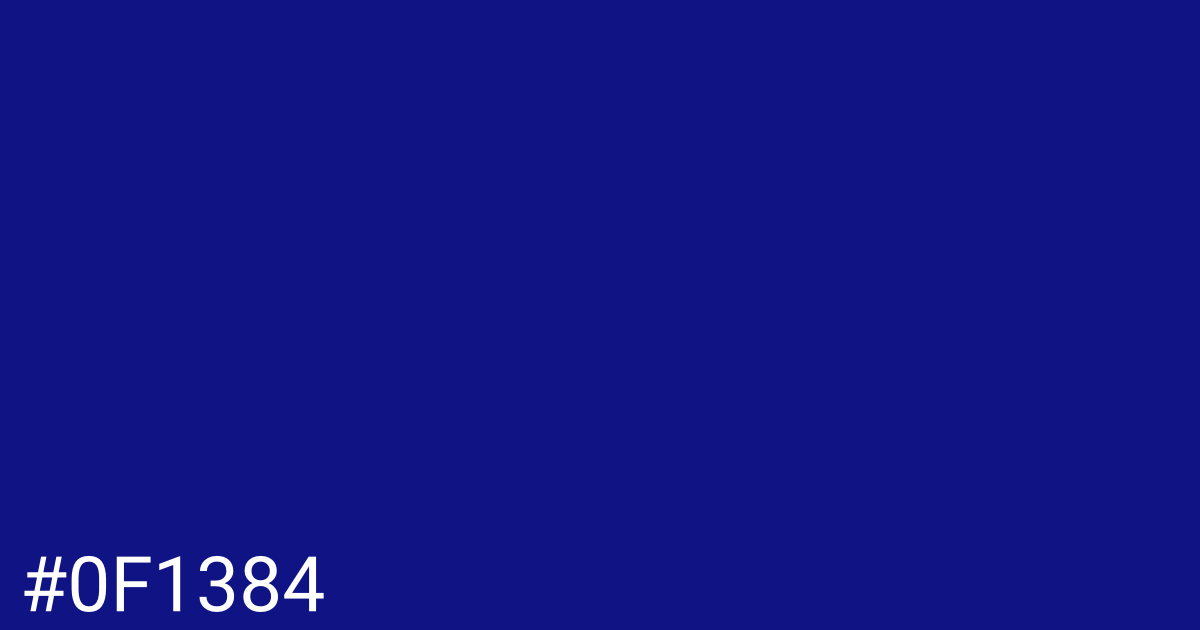 Hex color #0f1384 graphic