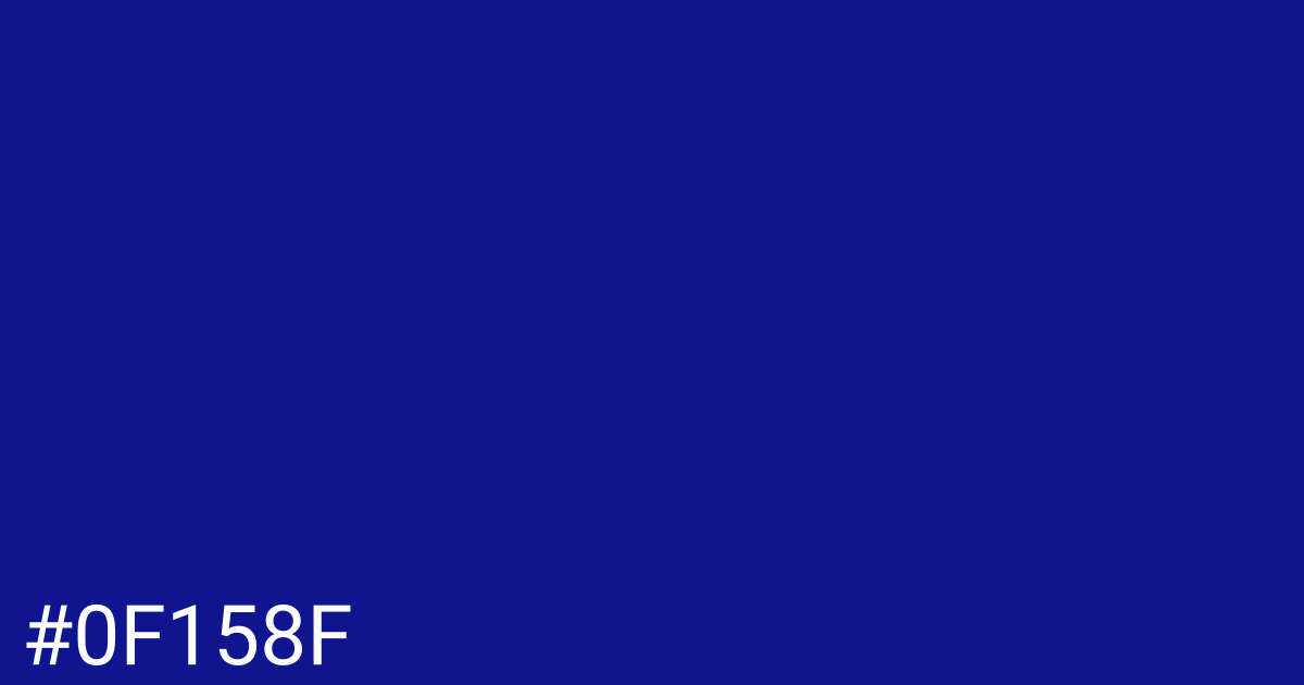 Hex color #0f158f graphic