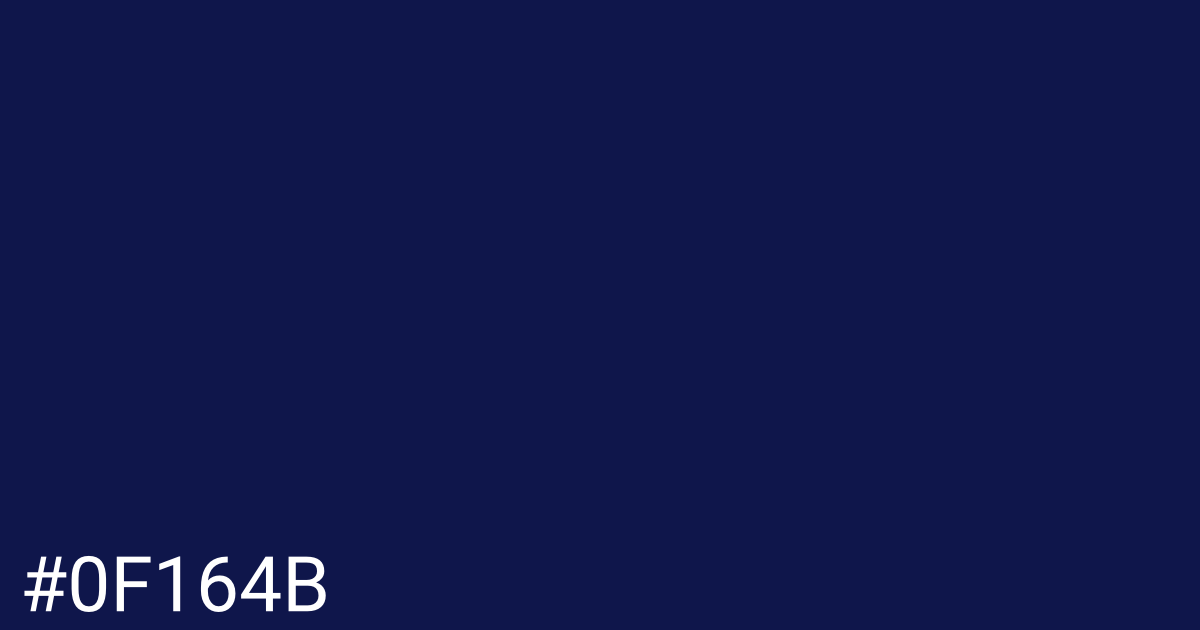Hex color #0f164b graphic