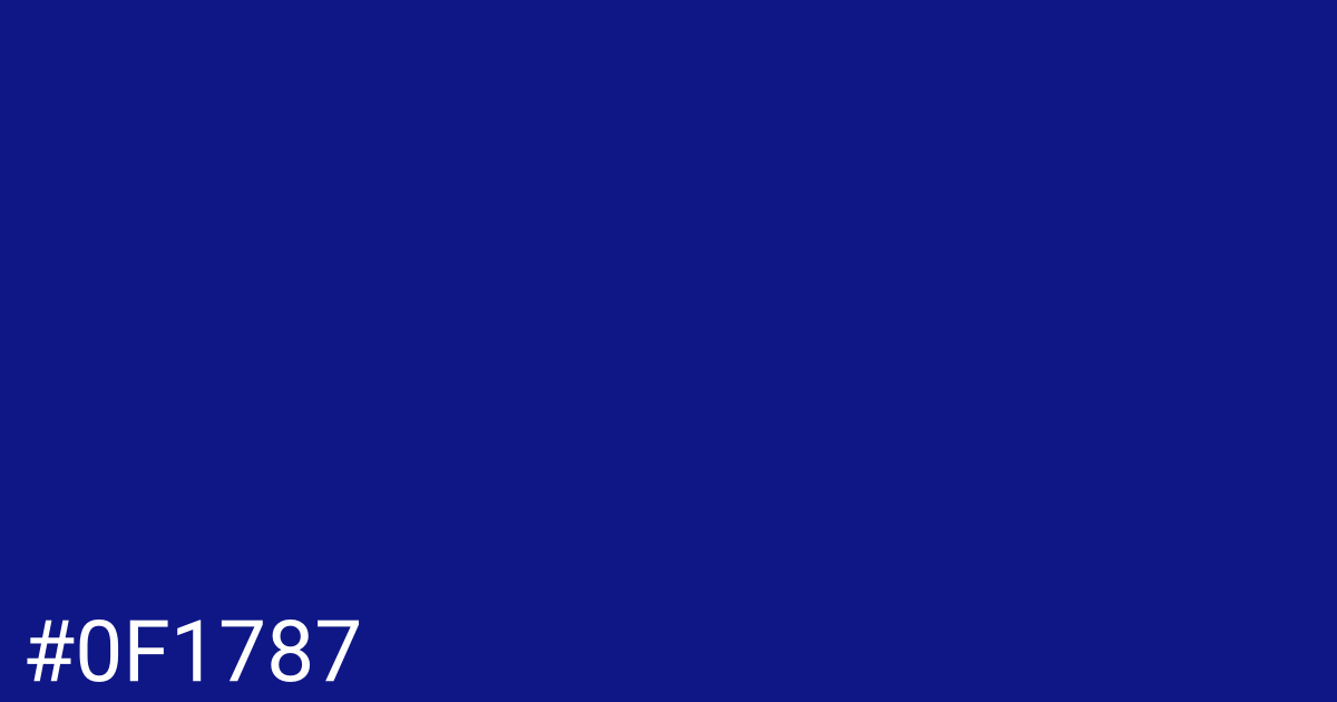 Hex color #0f1787 graphic