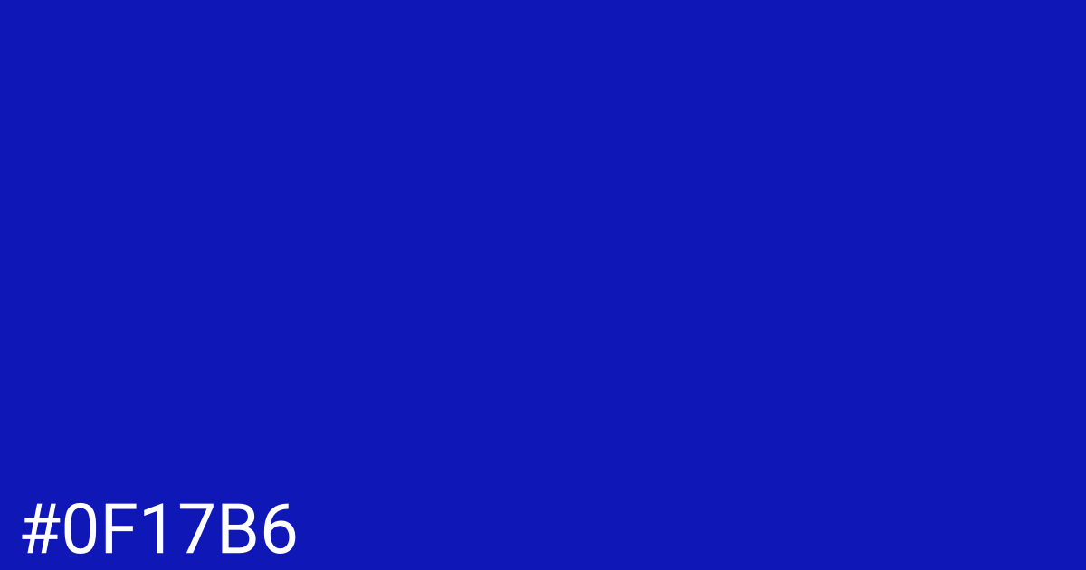 Hex color #0f17b6 graphic