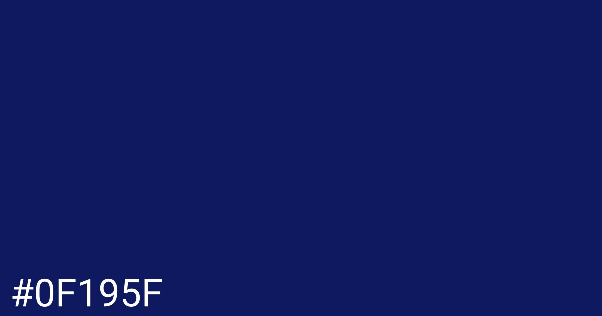 Hex color #0f195f graphic
