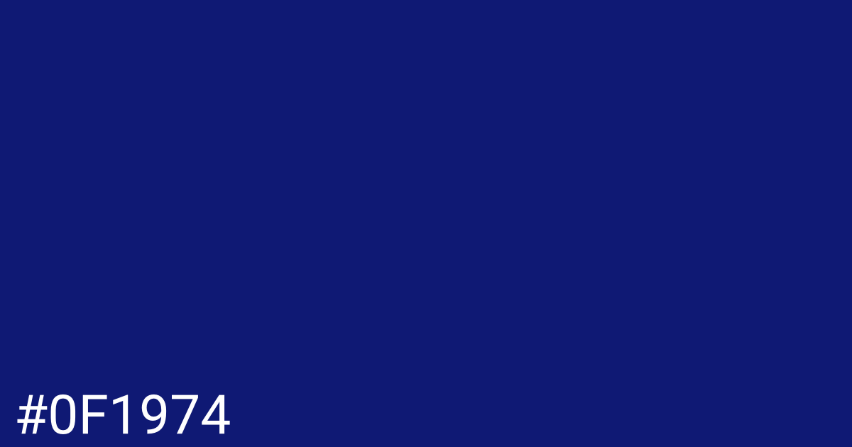 Hex color #0f1974 graphic