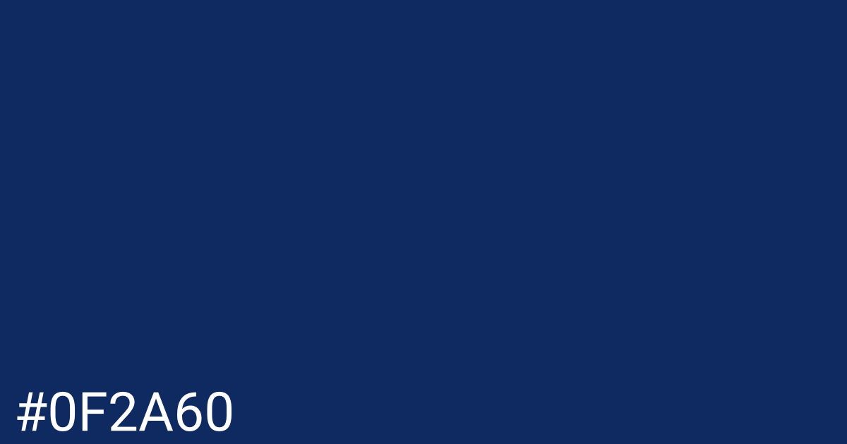 Hex color #0f2a60 graphic