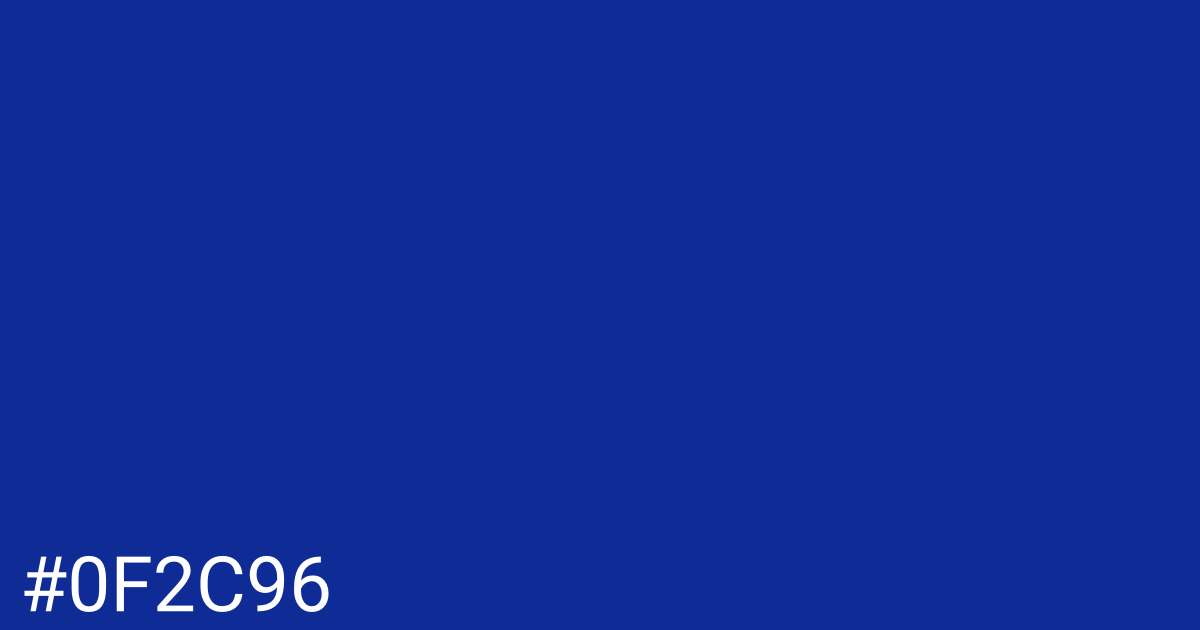 Hex color #0f2c96 graphic