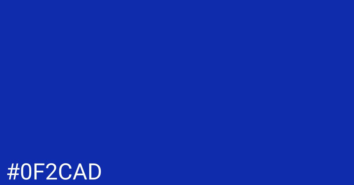 Hex color #0f2cad graphic