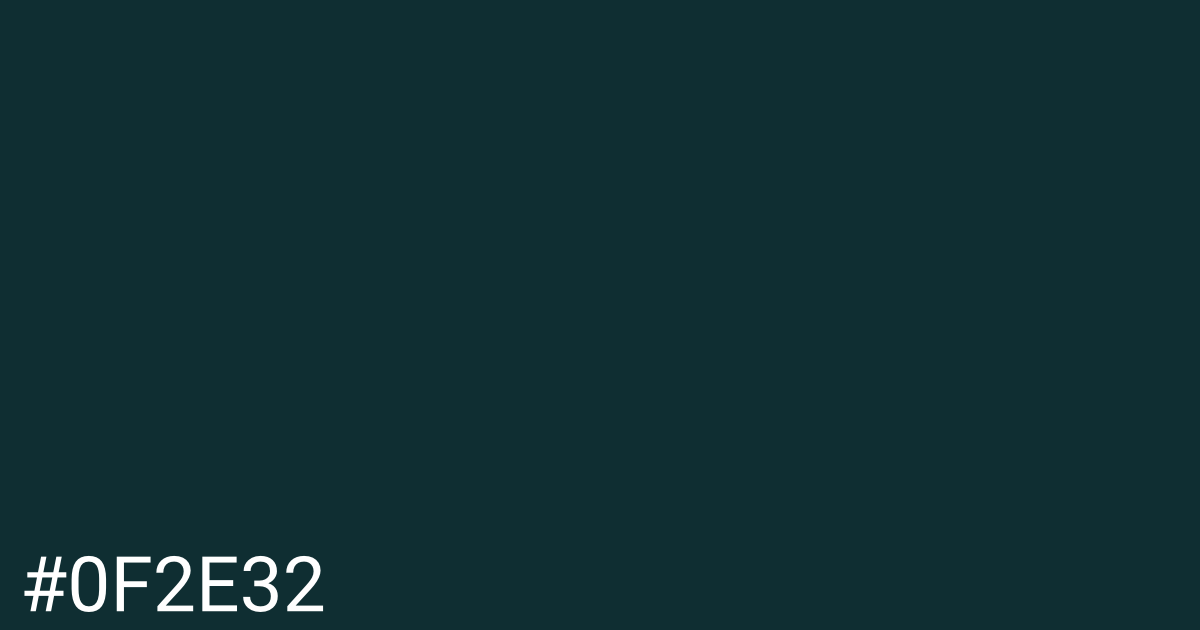 Hex color #0f2e32 graphic