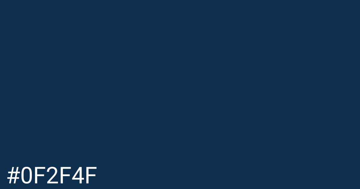 Hex color #0f2f4f graphic