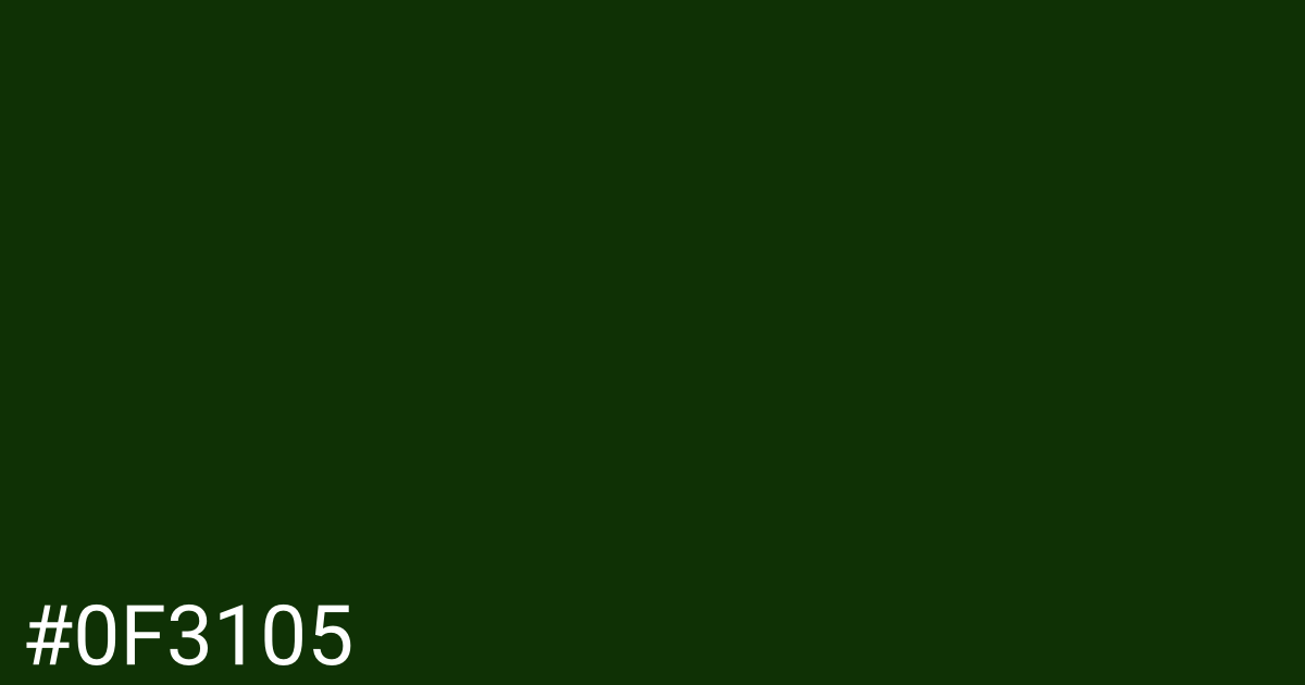 Hex color #0f3105 graphic