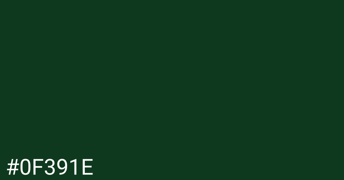 Hex color #0f391e graphic