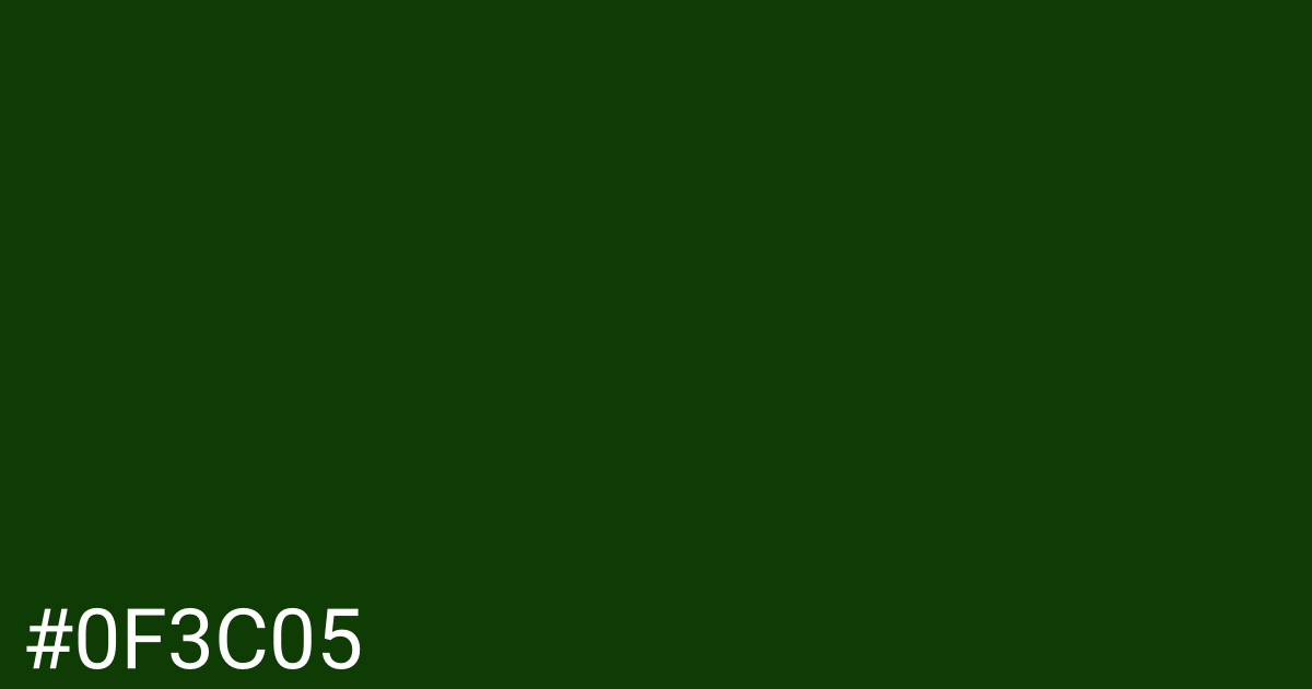 Hex color #0f3c05 graphic