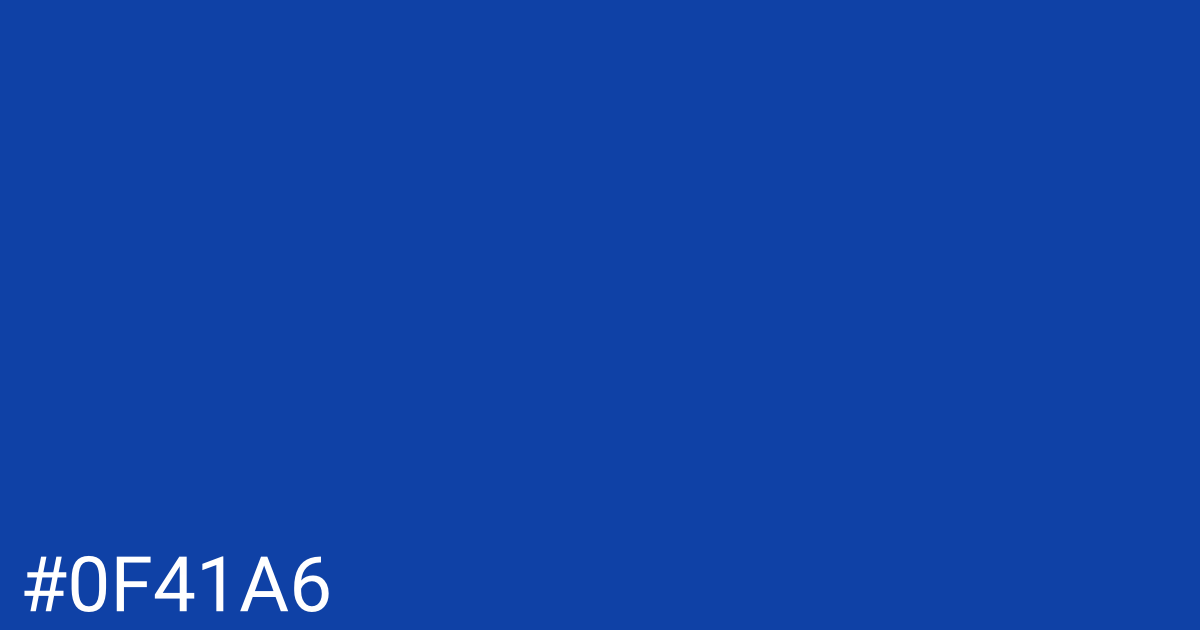 Hex color #0f41a6 graphic