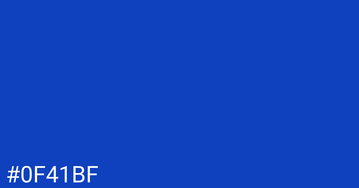 Hex color #0f41bf graphic