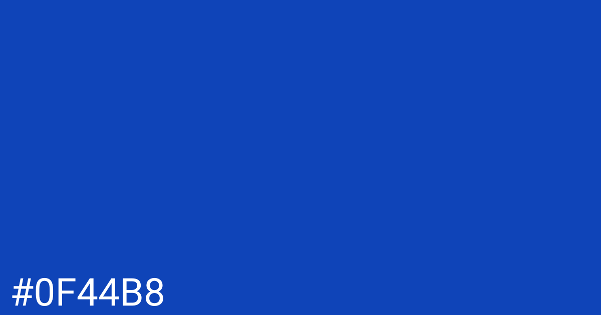 Hex color #0f44b8 graphic