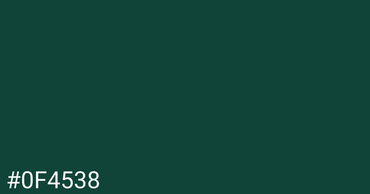 Hex color #0f4538 graphic