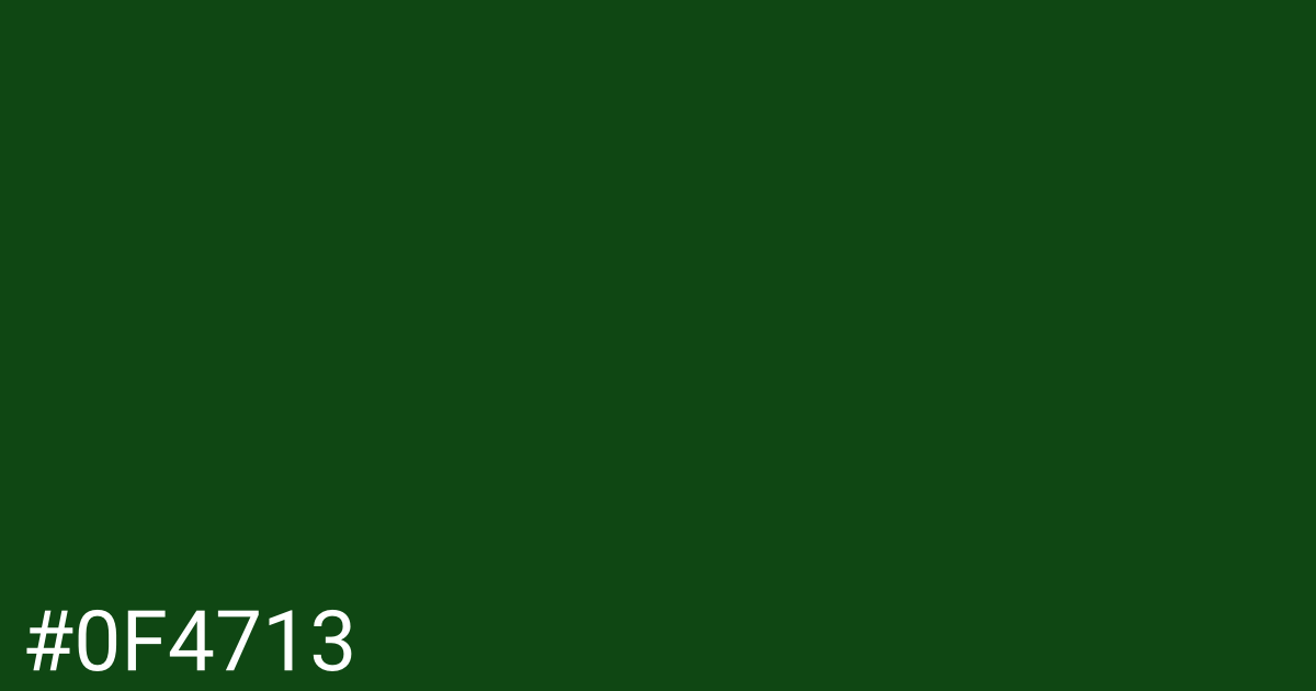 Hex color #0f4713 graphic