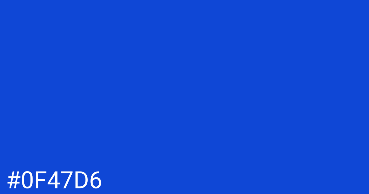 Hex color #0f47d6 graphic
