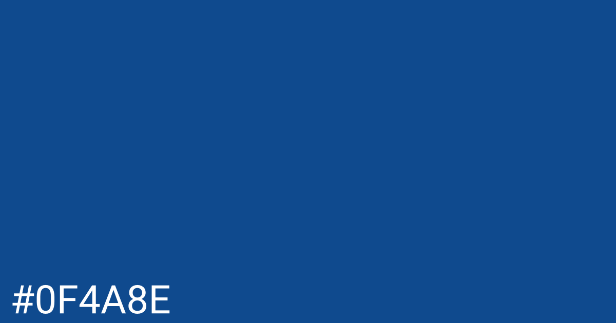 Hex color #0f4a8e graphic