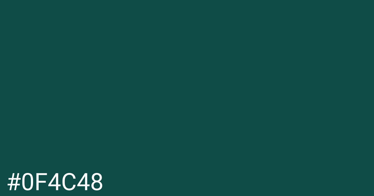 Hex color #0f4c48 graphic