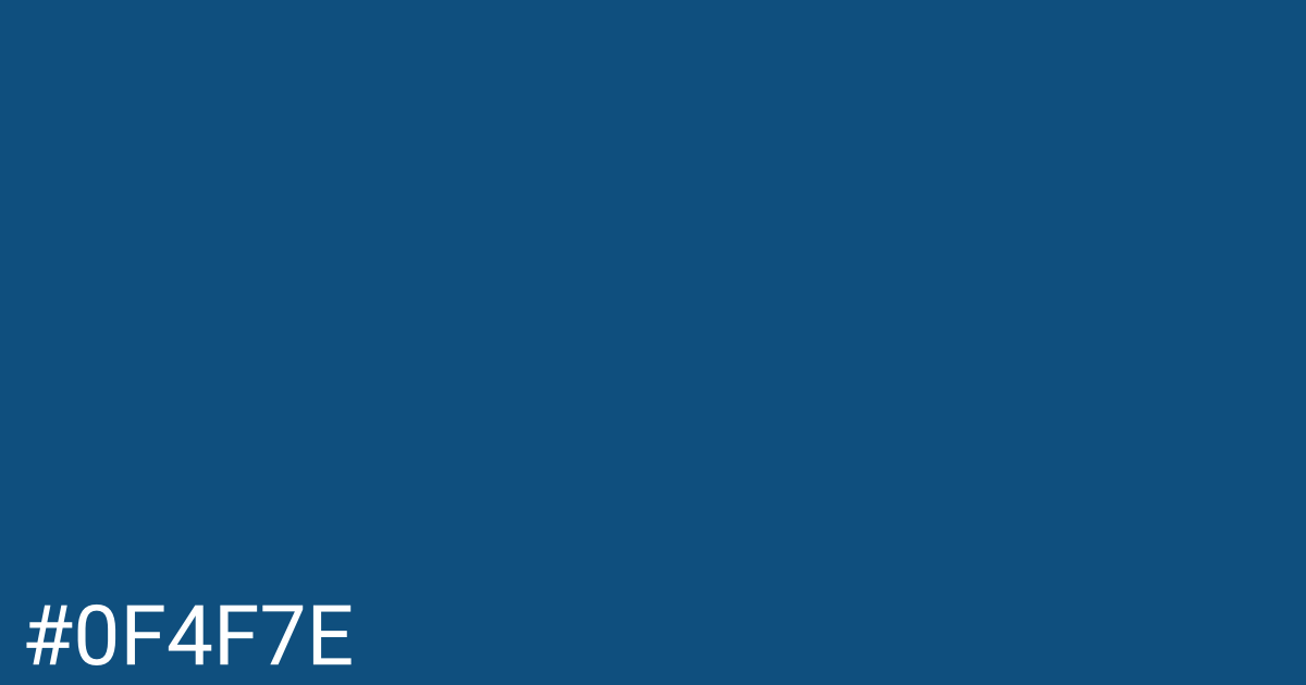 Hex color #0f4f7e graphic