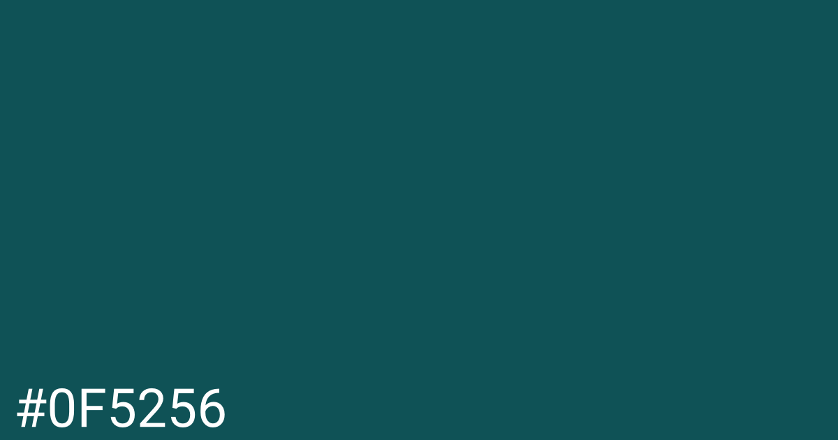 Hex color #0f5256 graphic