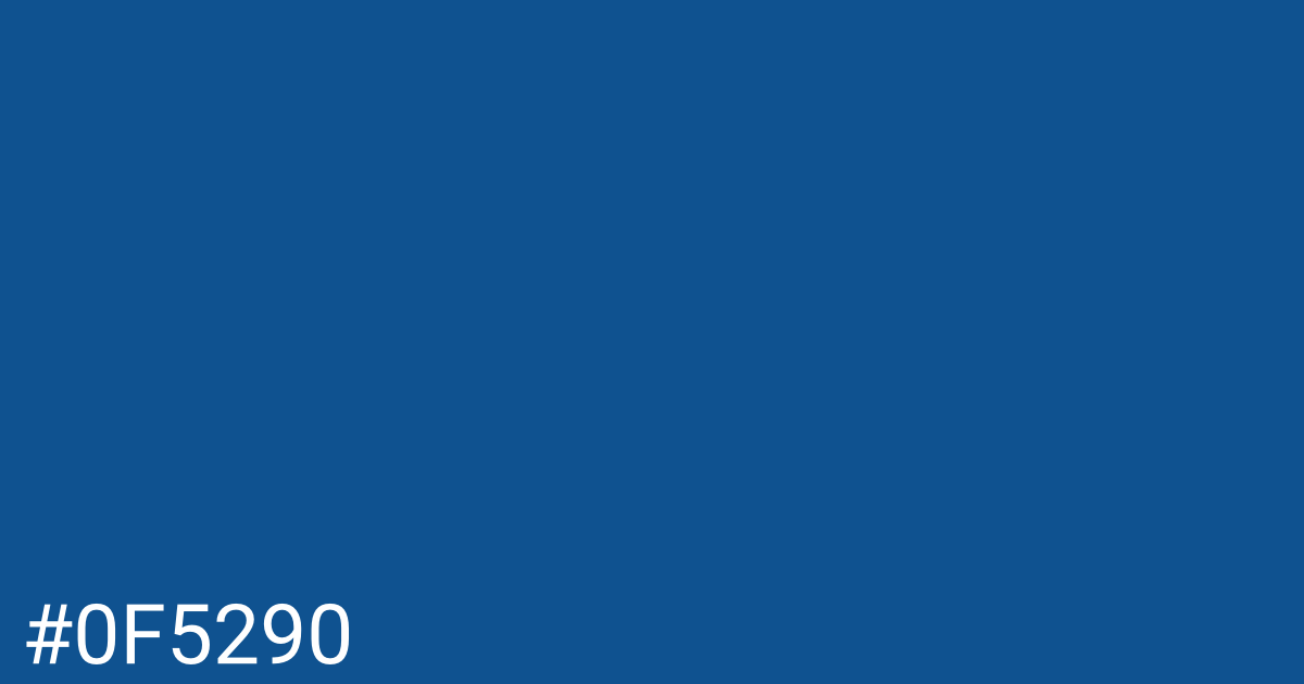 Hex color #0f5290 graphic