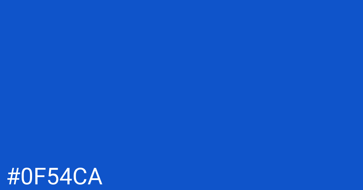 Hex color #0f54ca graphic