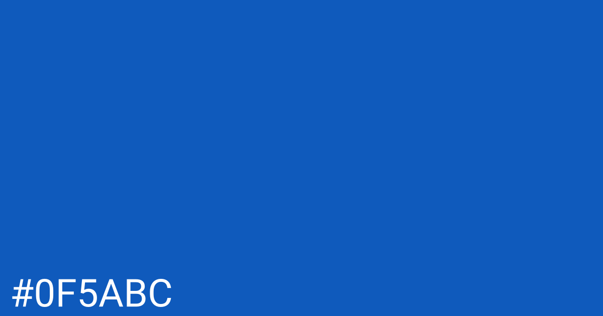 Hex color #0f5abc graphic