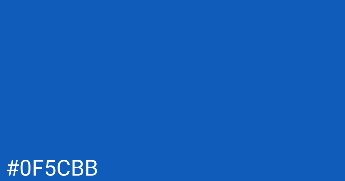 Hex color #0f5cbb graphic