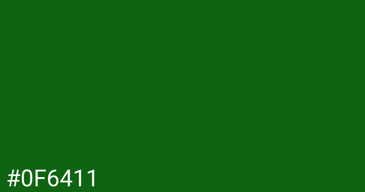 Hex color #0f6411 graphic