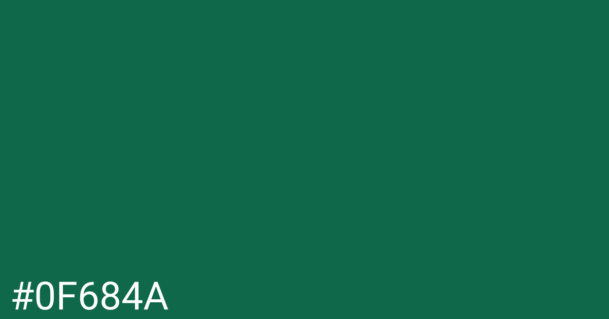 Hex color #0f684a graphic