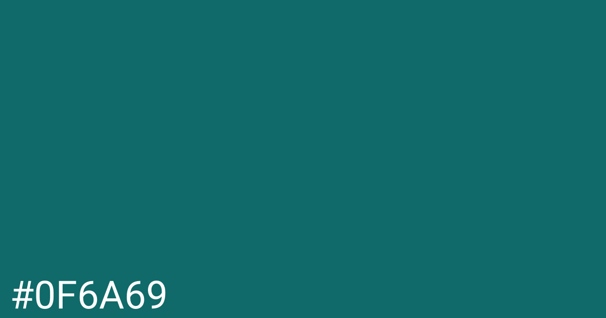 Hex color #0f6a69 graphic