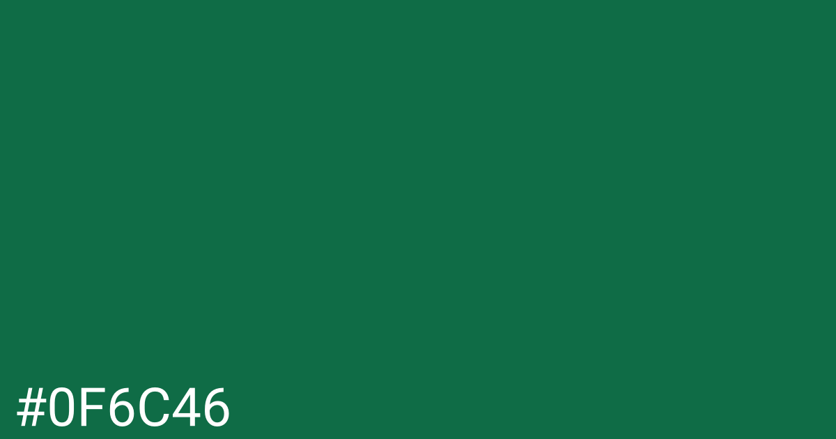 Hex color #0f6c46 graphic