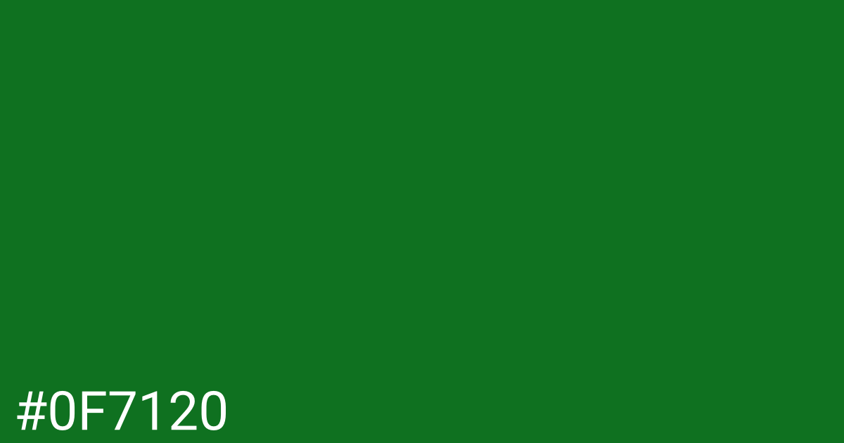 Hex color #0f7120 graphic