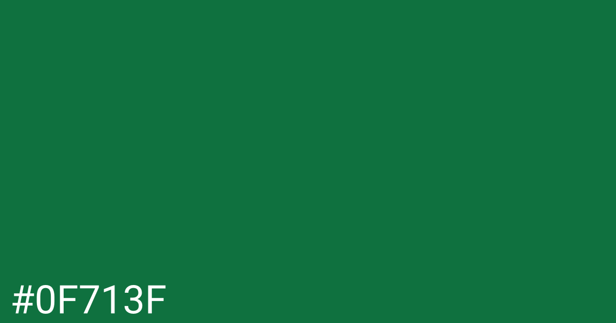 Hex color #0f713f graphic