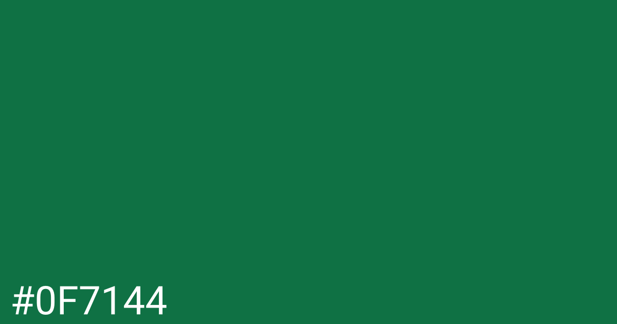 Hex color #0f7144 graphic