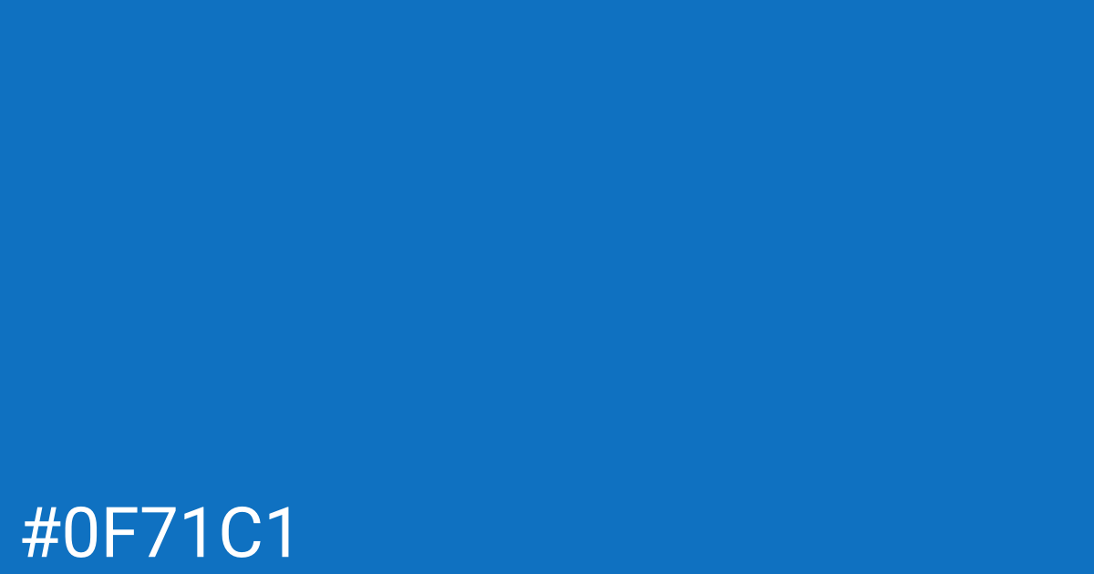 Hex color #0f71c1 graphic